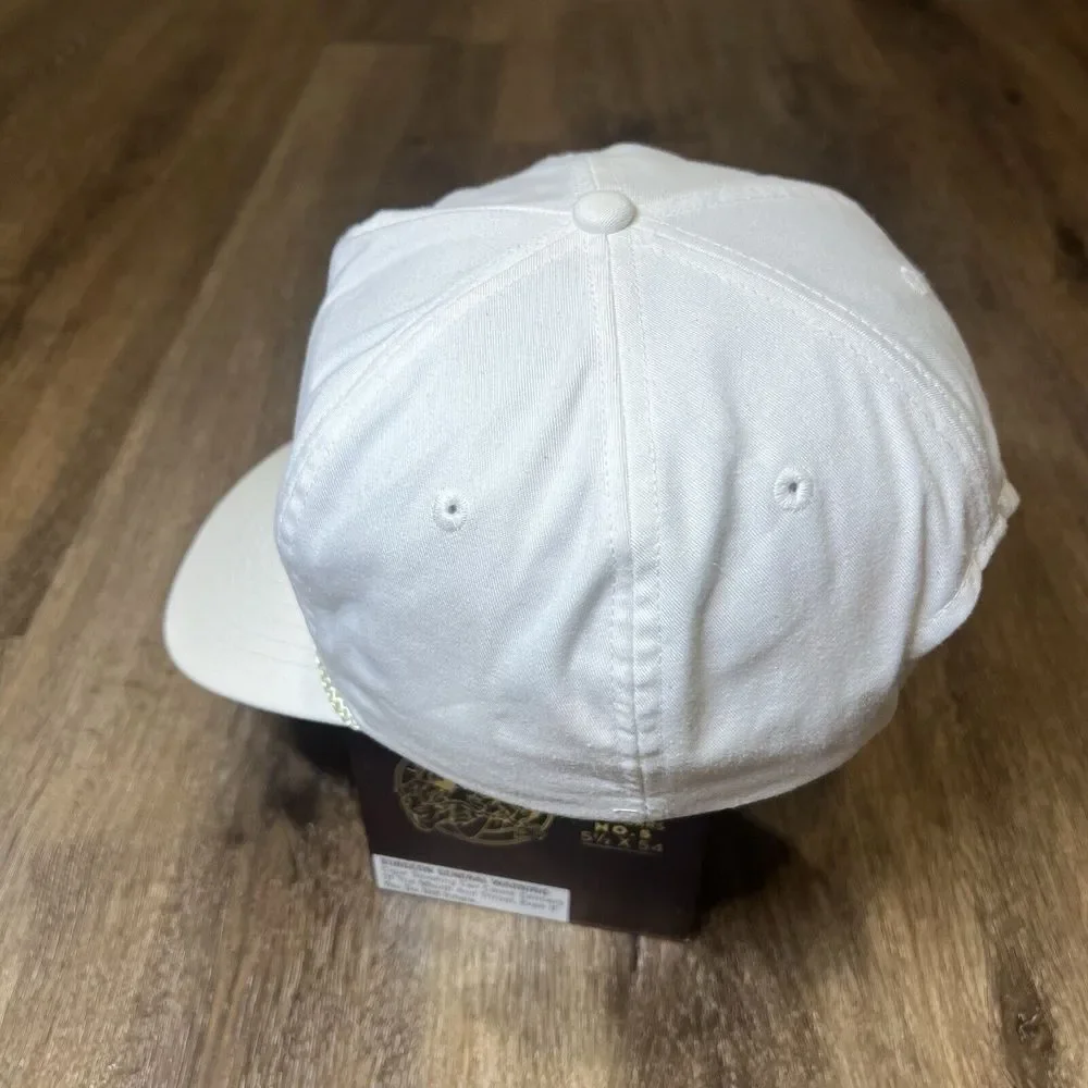 Vintage 80s Chemistry Zipper Snapback White Ad Promo Logo Rope Trucker Chore Cap